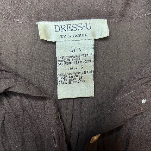 Romantic Brown Flare Sleeve Button Down 🤎 - Picture 3 of 3